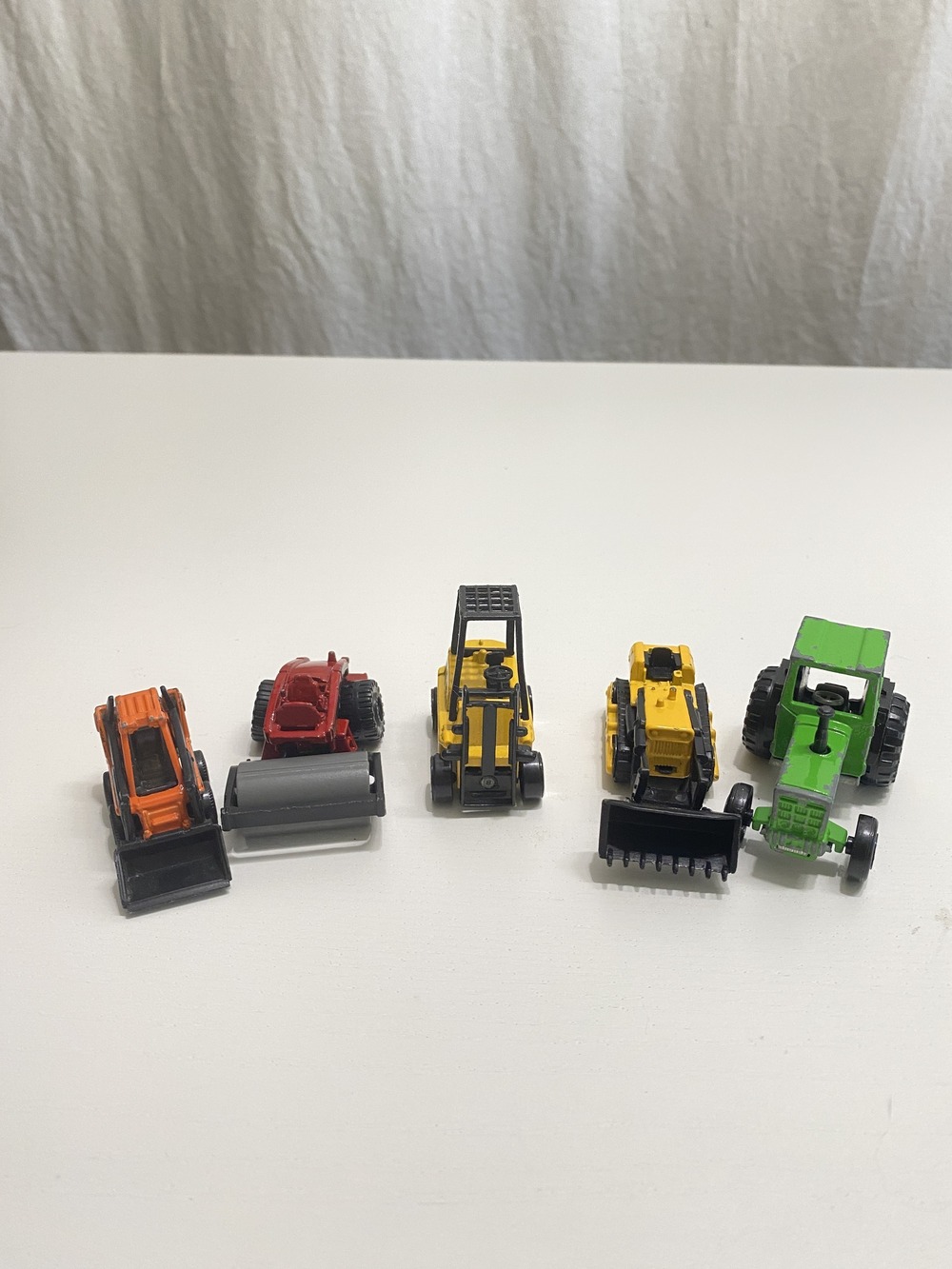 Vintage & Modern Miniature Diecast Construction & Farm Vehicle Lot (5 Pcs)